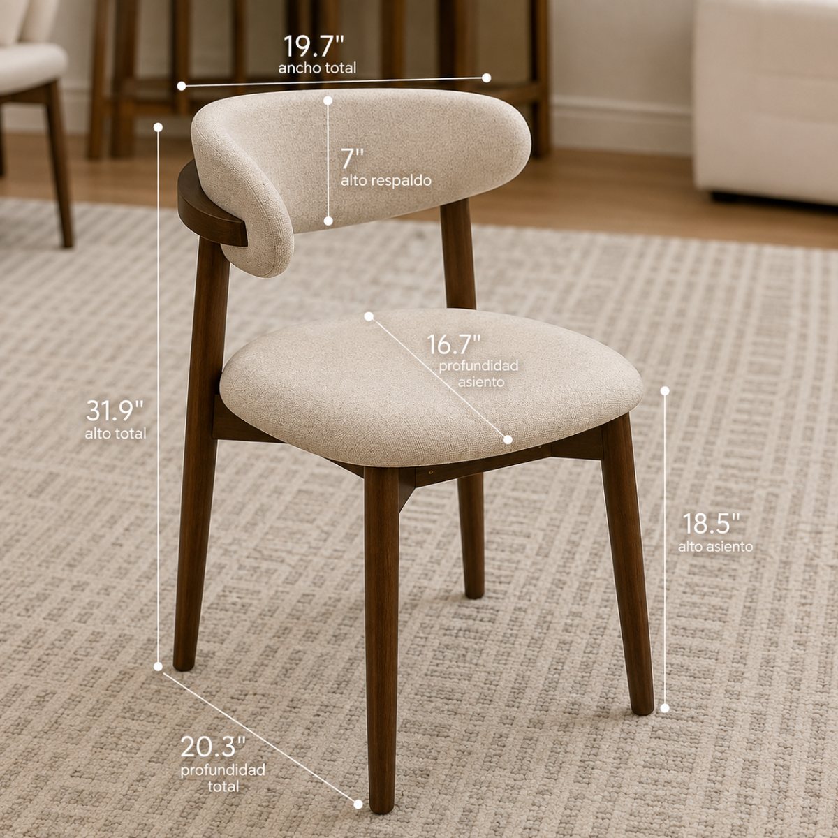 Harper Chair dining chair dimensions diagram